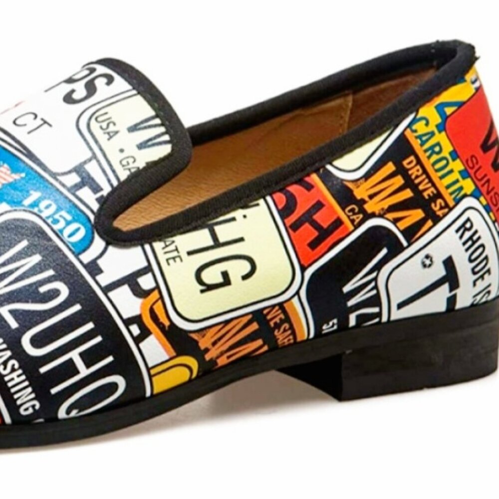 MeiJiaNa~ U.S. License Plate, Fashion- Loafer, Slip-On Shoes- Size 10- B09C3L711 - Picture 8 of 17